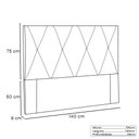 Ver mais imagens de Cabeceira Para Cama Box Casal Aquilla 140cm Veludo - SSX Multicoisas Spezzia Cinza