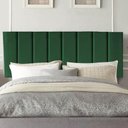Ver imagem 1 de Painel Estofada Carla 100cm Solteiro para Cama Box Quarto Suede Verde - Gat Magazine