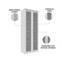 Ver imagem 5 de Armário Multiuso Lavanderia 60cm 4 Prateleiras 2 Portas Vidro Franci T02-D'Rossi