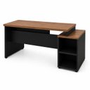 Ver imagem 3 de Mesa de Escritório Diretor Executiva 165x70cm com Armário, Gaveta com Fechadura, 2 Prateleiras