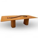 Ver imagem 1 de Mesa de Jantar Cone Retangular Duo 198x122cm Base Freijó Tampo Freijó