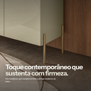 Ver imagem 5 de Buffet Sala de Estar 149,5cm 4 Portas Pés em Aço Dourado Livano M20 - D'Rossi