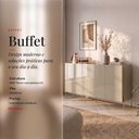 Ver imagem 2 de Buffet Sala de Estar 149,5cm 4 Portas Pés em Aço Dourado Livano M20 - D'Rossi
