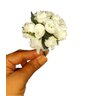 Mini Rosa branca Decoração Festas Artesanato Flores Artificiais - 2