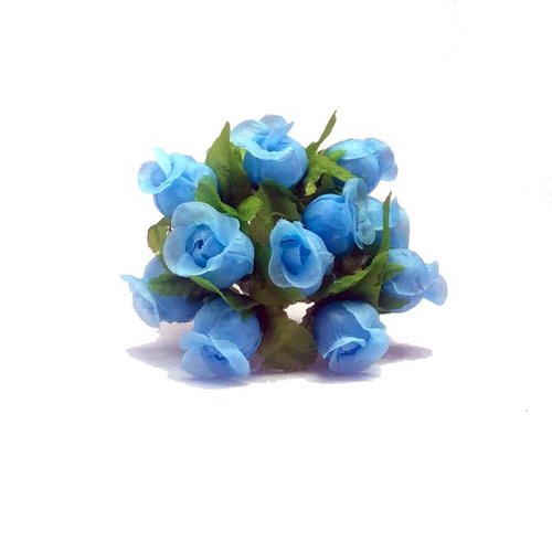 Mini Rosa azul claro Decoração Festas Artesanato Flores Artificiais |  MadeiraMadeira