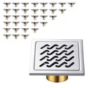 Ver imagem 1 de Ralo Inox 10x10 Casa Kit 33 Uni Banheiro Lavabo Quintal Seguro Proteçao Anti Odor Inseto Varanda Res