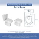 Ver imagem 3 de Assento Sanitário Tampa de Vaso Branco Resina Poliester Level para Bacia Deca