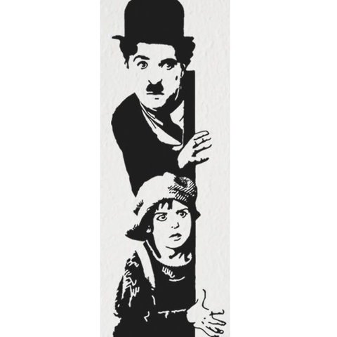 Adesivo Parede Charles Chaplin Cinema Charlie Cinema Filme:preto