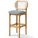 Ver imagem 3 de Kit 06 Banquetas Altas Para Cozinha Bancada Sala Tela Betta Fixa L02 Suede Cinza - Lyam Lyam Decor