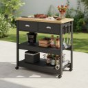 Ver imagem 1 de Carrinho Gourmet para Churrasco 2 Gavetas 85cm Móvel na Caixa