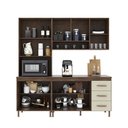 Ver imagem 3 de Armário de Cozinha Modulada Compacta Fidelitá Lisboa 3 Peças 190cm 9 Portas 3 Gavetas com Tampo