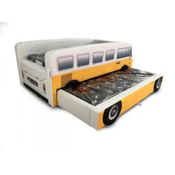 Bicama Kombi Retrô Infantil Estofada - Cor Amarela - 6