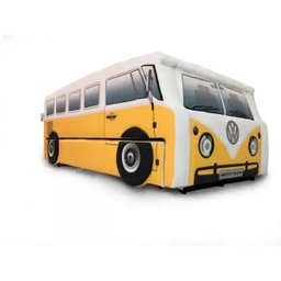Bicama Kombi Retrô Infantil Estofada - Cor Amarela - 1