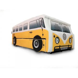 Bicama Kombi Retrô Infantil Estofada - Cor Amarela