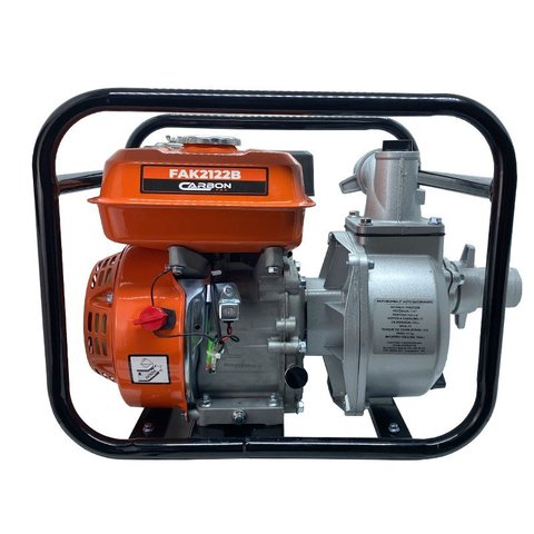 Motobomba a Gasolina 4T 7HP 212cc 2" Polegadas Autoescorvante Partida Manual Carbon Fak