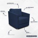 Ver imagem 3 de Kit 2 Poltronas Decorativa para Sala Recepção Manicure Consultório Celine Suede
