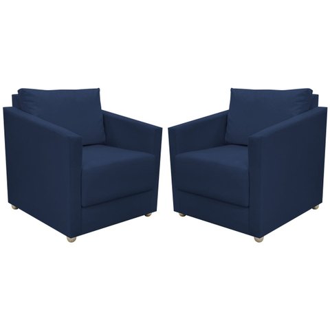 Kit 2 Poltronas Decorativa para Sala Recepção Manicure Consultório Celine Suede