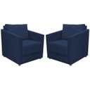 Ver imagem 1 de Kit 2 Poltronas Decorativa para Sala Recepção Manicure Consultório Celine Suede
