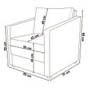 Ver imagem 4 de Kit 2 Poltronas Decorativa para Sala Recepção Manicure Consultório Celine Suede
