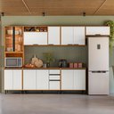 Ver imagem 1 de Cozinha Modulada Completa com Nichos 6 Peças 340cm Ravena Poliman Móveis