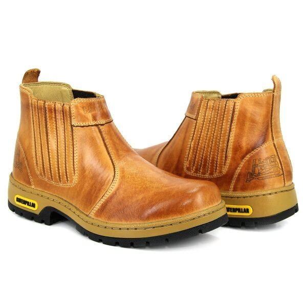 Bota Masculina Caterpillar Resistente em Couro