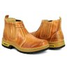 BOTINA DE COURO NATURAL BOTA CATERPILLAR AMARELA SOLA Z CAT400 - Mocassim - 40 - 4
