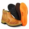 BOTINA DE COURO NATURAL BOTA CATERPILLAR AMARELA SOLA Z CAT400 - Mocassim - 40 - 6