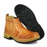 BOTINA DE COURO NATURAL BOTA CATERPILLAR AMARELA SOLA Z CAT400 - Mocassim - 40 - 5