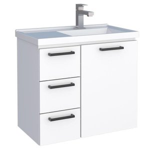 Gabinete Para Banheiro Aço Ameixa 60 Cozimax Branco