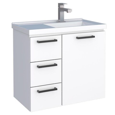 Gabinete Para Banheiro Aço Ameixa 60 Cozimax Branco