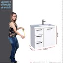 Ver imagem 5 de Gabinete Para Banheiro Aço Ameixa 60 Cozimax Branco