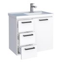 Ver imagem 3 de Gabinete Para Banheiro Aço Ameixa 60 Cozimax Branco
