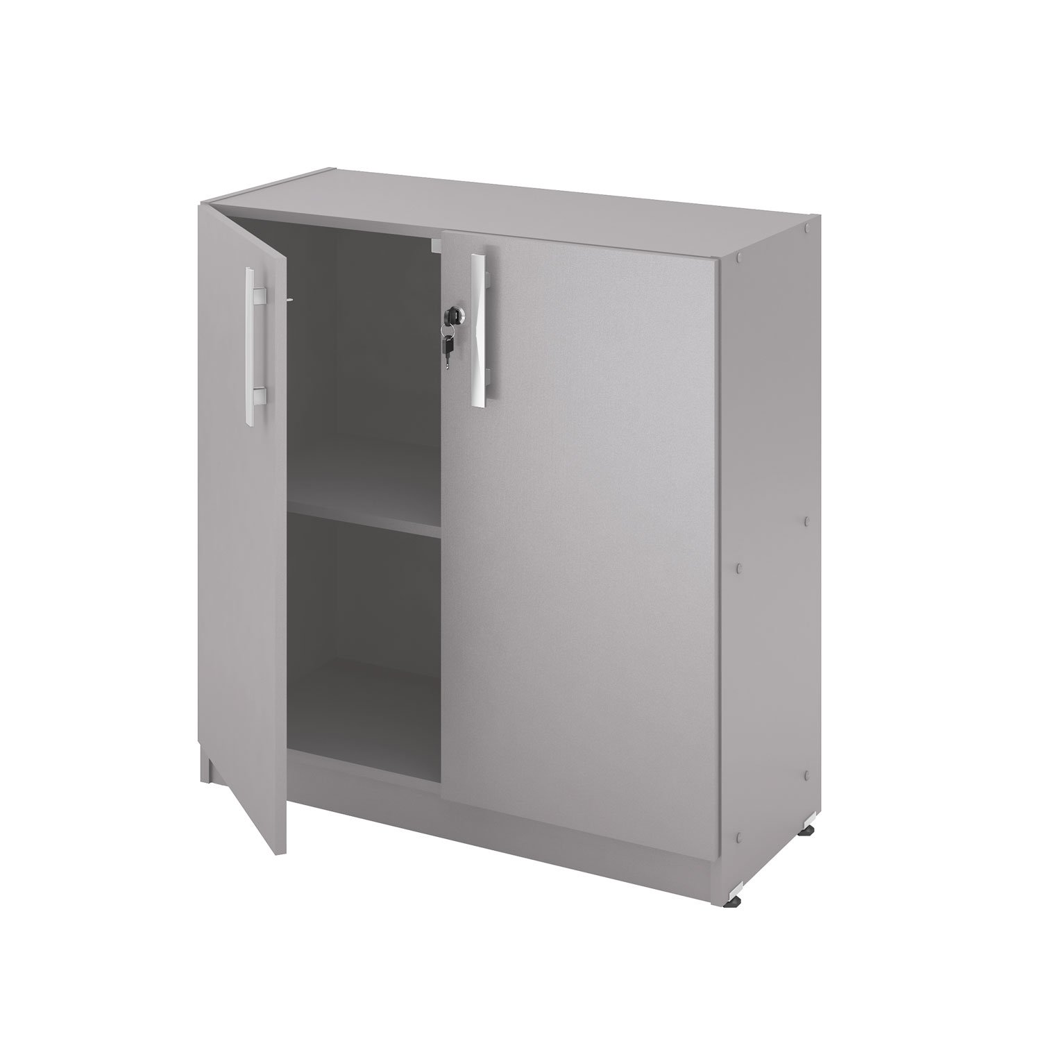 Armário Balcão Escritório Light Cinza