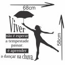 Ver imagem 3 de Adesivo de Parede Decoratico Frase a Dançar na Chuva
