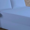 Ver imagem 3 de Jogo de Cama Queen Nobre 3 Peças Luva de Box 55cm de Altura Malha 100% Algodão - Azul-bebê