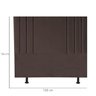 Cabeceira Cama Queen Box Estofada 160 cm Isis Corino:Marrom - 3