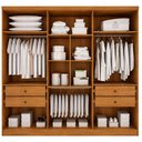 Ver imagem 3 de Guarda Roupa Casal Bristol 6 Portas 4 Gavetas Cinamomo - Novo Horizonte