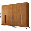 Ver imagem 2 de Guarda Roupa Casal Bristol 6 Portas 4 Gavetas Cinamomo - Novo Horizonte