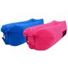 Poltrona Kit 2 Sofás Infláveis Airsofá Sofistq Azul e Rosa Modelo Square 240x90x65cm Laybag - 1