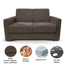 Ver imagem 4 de Sofá Estofado 2 Lugares Sala Estar Recepção Bruna Suede:marrom
