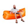 Kit 2 Sofás Infláveis Airsofá Sofistq Violeta e Laranja Modelo Banana 240x90x65cm Laybag - 2