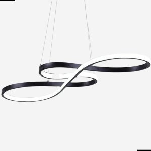 Pendente Infinity Led Preto 40w 3 em 1 3000k 4000k 6000k 3240lm Bivolt