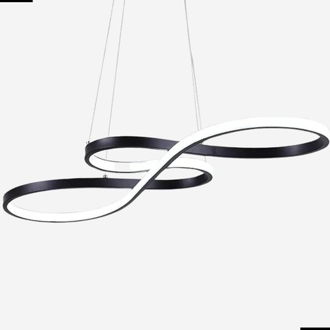 Pendente Infinity Led Preto 40w 3 em 1 3000k 4000k 6000k 3240lm Bivolt