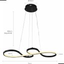 Ver imagem 3 de Pendente Infinity Led Preto 40w 3 em 1 3000k 4000k 6000k 3240lm Bivolt