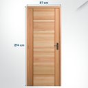 Ver imagem 2 de Kit Porta Pronta Maciça de Eucalipto 214x87x14cm PM95 Clean Abertura Esquerda Cruzeiro Portas