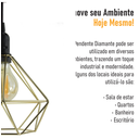 Ver imagem 5 de Pendente Aramado Diamante - Dourado - 2100-12