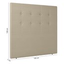 Ver imagem 2 de Cabeceira King Size Lua 193cm Material Sintético Bege Com Frame Bymóveis