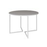 Mesa Jantar Industrial Redonda Branca 110cm Base V Ferro Branco - 1