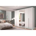 Ver imagem 4 de Guarda Roupa Casal 6 Portas e 6 Gavetas c/ Espelho e Pés Guarapari Avelã/Off White - Panan