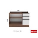 Ver imagem 4 de Balcão de Pia Glamy 2 Portas 3 Gavetas Madesa